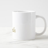 Eigen Naam Creatieve Trendy Gouden Kleur Script Grote Koffiekop (Rechts)