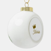 Eigen Naam Creatieve Trendy Gouden Kleur Script Keramische Bal Ornament (Links)