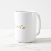 Eigen Naam Creatieve Trendy Gouden Kleur Script Koffiemok (Voorkant rechts)