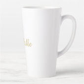 Eigen Naam Creatieve Trendy Gouden Kleur Script Latte Mok (Rechts)
