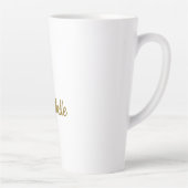 Eigen Naam Creatieve Trendy Gouden Kleur Script Latte Mok (Rechts)