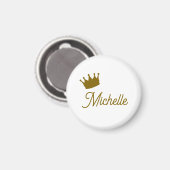 Eigen Naam Creatieve Trendy Gouden Kleur Script Magneet (Voorkant / Achterkant)