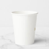 Eigen Naam Creatieve Trendy Gouden Kleur Script Papieren Bekers (Rechts)