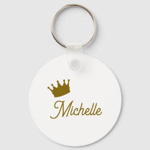 Eigen Naam Creatieve Trendy Gouden Kleur Script Sleutelhanger