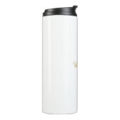 Eigen Naam Creatieve Trendy Gouden Kleur Script Thermosbeker (Gedraaid links)