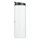 Eigen Naam Creatieve Trendy Gouden Kleur Script Thermosbeker (Geroteerd rechts)