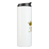 Eigen Naam Creatieve Trendy Gouden Kleur Script Thermosbeker (Gedraaid links)