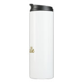 Eigen Naam Creatieve Trendy Gouden Kleur Script Thermosbeker (Geroteerd rechts)
