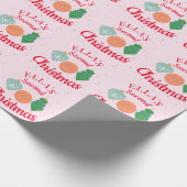 Eigen naam Cute Ornament Toddler Kerstmis Cadeaupapier (Hoek)