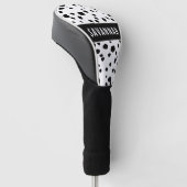 Eigen naam Dalmatian Animal Print Pattern Klassiek Golfheadcover (Schuin)
