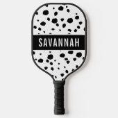 Eigen naam Dalmatian Animal Print Pattern Klassiek Pickleball Paddle (Voorkant)