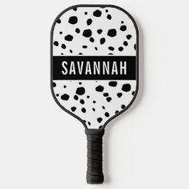Eigen naam Dalmatian Animal Print Pattern Klassiek Pickleball Paddle