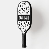 Eigen naam Dalmatian Animal Print Pattern Klassiek Pickleball Paddle (Links)