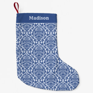 Eigen naam Damask Pattern kerstkousen Kleine Kerstsok