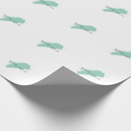 Eigen Naam Decoratieve Chic Eenvoudig Eenvoudig Bl Cadeaupapier (Hoek)
