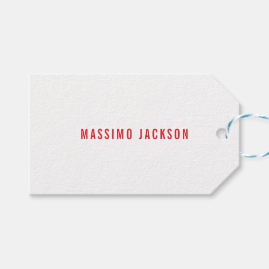 Eigen Naam Decoratieve Chic Eenvoudig Eenvoudig Ro Cadeaulabel (Voorkant (Horizontaal))