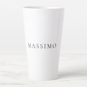 Eigen naam decoratieve chique effen eenvoudig zwar latte mok