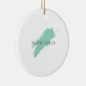 Eigen naam decoratieve chique effen eenvoudige bla keramisch ornament (Rechts)