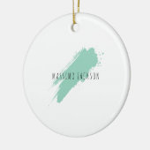 Eigen naam decoratieve chique effen eenvoudige bla keramisch ornament (Links)