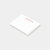 Eigen naam decoratieve chique effen eenvoudige roo post-it® notes (Schuin)