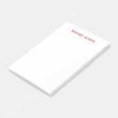 Eigen naam decoratieve chique effen eenvoudige roo post-it® notes (Schuin)
