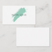 Eigen naam decoratieve chique gewone blauwe witte informatiekaartje (Voorkant / Achterkant)