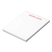 Eigen naam decoratieve chique gewone eenvoudige ro notitieblok (Linkerzijde)