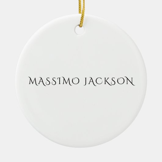 Eigen naam decoratieve chique gewoon eenvoudig zwa keramisch ornament (Voorkant)