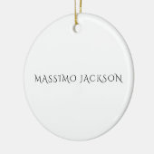 Eigen naam decoratieve chique gewoon eenvoudig zwa keramisch ornament (Links)