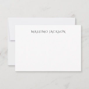 Eigen naam decoratieve chique gewoon eenvoudig zwa RSVP kaartje