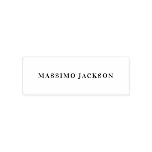 Eigen naam decoratieve minimalistische effen zwart zelfinktende stempel
