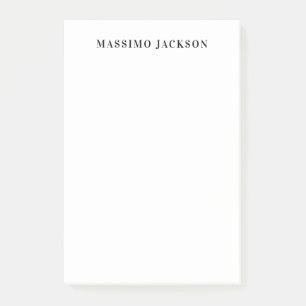 Eigen naam decoratieve minimalistische zwart-wit post-it® notes