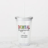 Eigen naam Dental Hygienist RDH-cadeautjes Acryl Drinkbeker (Voorkant)
