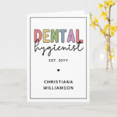 Eigen naam Dental Hygienist RDH-cadeautjes Kaart (Gele Bloem)
