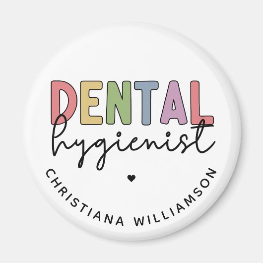 Eigen naam Dental Hygienist RDH-cadeautjes Magneet (Voorkant)