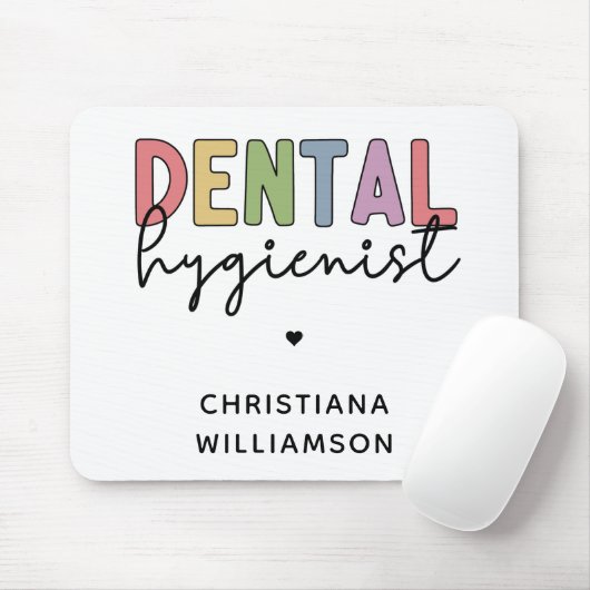 Eigen naam Dental Hygienist RDH-cadeautjes Muismat (Met muis)