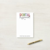 Eigen naam Dental Hygienist RDH-cadeautjes Post-it® Notes (Op bureau)