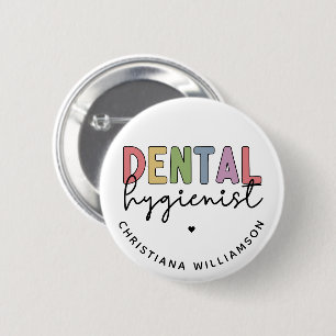 Eigen naam Dental Hygienist RDH-cadeautjes Ronde Button 5,7 Cm