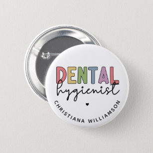 Eigen naam Dental Hygienist RDH-cadeautjes Ronde Button 5,7 Cm