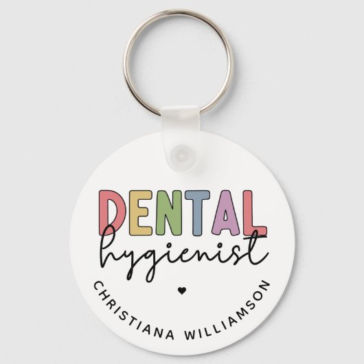 Eigen naam Dental Hygienist RDH-cadeautjes Sleutelhanger (Voorkant)