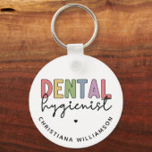 Eigen naam Dental Hygienist RDH-cadeautjes Sleutelhanger (Voorkant)