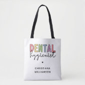 Eigen naam Dental Hygienist RDH-cadeautjes Tote Bag (Voorkant)
