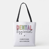 Eigen naam Dental Hygienist RDH-cadeautjes Tote Bag (Achterkant)