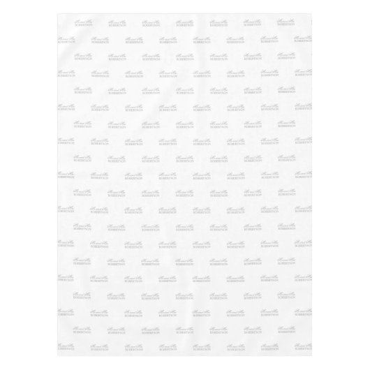 Eigen naam Dhr. en Mrs. bruiloft Tafelkleed (Voorkant)