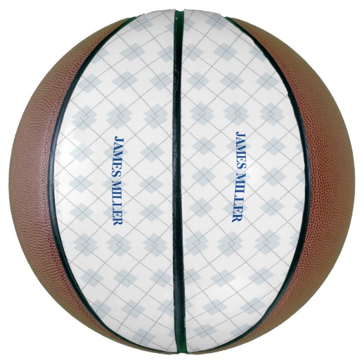 Eigen naam diamantpatroon basketbal (Verticaal)