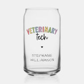 Eigen naam diergezondheidstechnologie | Vettechnic Blikvorm Glas (Voorkant)