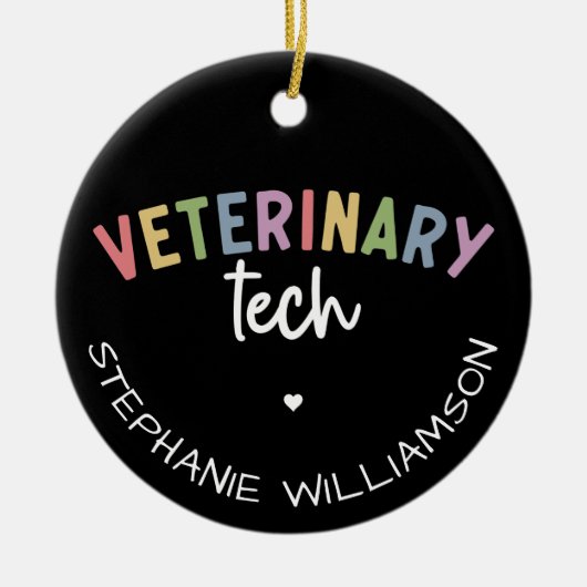 Eigen naam diergezondheidstechnologie | Vettechnic Keramisch Ornament (Voorkant)