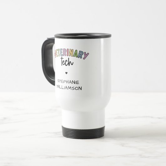 Eigen naam diergezondheidstechnologie | Vettechnic Reisbeker (Voorkant links)