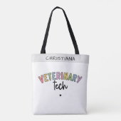 Eigen naam diergezondheidstechnologie | Vettechnic Tote Bag (Achterkant)