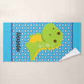 Eigen naam Dinosaur Kind Dath Towel Badhanddoek (Badhanddoek)